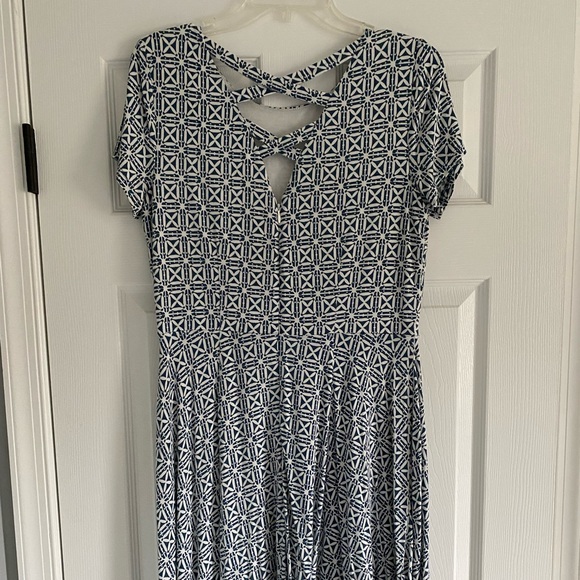 Teal and white Loft dress - Picture 4 of 7